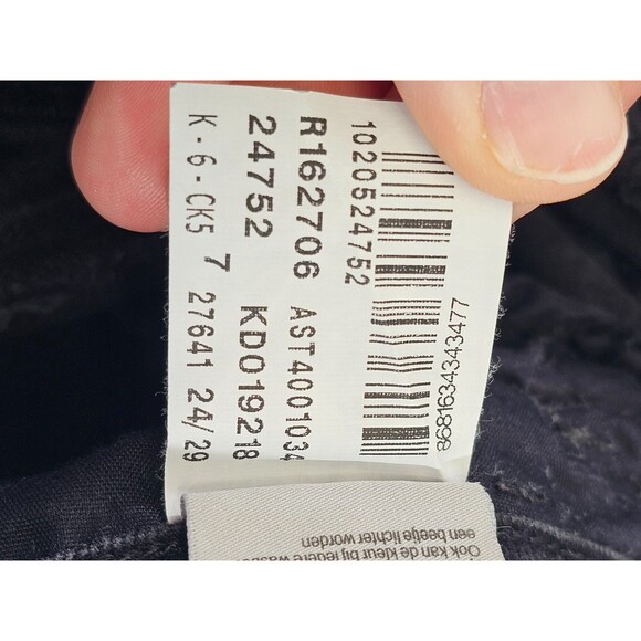 ALK Women's 26 Mavi Jean Co Mid Rise Slim Black Dark Denim Blue Jeans Pants EUC - Picture 7 of 7